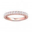 FlyerFit® 14K Pink Gold Micropave Cutdown Wedding Band