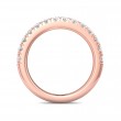 FlyerFit® 14K Pink Gold Micropave Cutdown Wedding Band