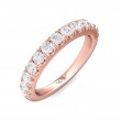 FlyerFit® 14K Pink Gold Micropave Cutdown Wedding Band