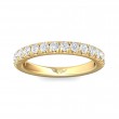 FlyerFit® 14K Yellow Gold Micropave Cutdown Wedding Band