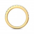 FlyerFit® 14K Yellow Gold Micropave Cutdown Wedding Band