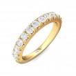 FlyerFit® 14K Yellow Gold Micropave Cutdown Wedding Band