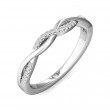 FlyerFit® Platinum Micropave Cutdown Wedding Band