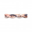 FlyerFit® 18K Pink Gold Micropave Cutdown Wedding Band