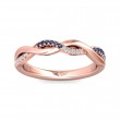 FlyerFit® 18K Pink Gold Micropave Cutdown Wedding Band