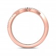 FlyerFit® 18K Pink Gold Micropave Cutdown Wedding Band