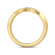 FlyerFit® 18K Yellow Gold Micropave Cutdown Wedding Band