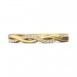 FlyerFit® 14K Yellow Gold Micropave Cutdown Wedding Band