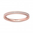 FlyerFit® 18K Pink Gold Micropave Bead Set Wedding Band