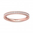 FlyerFit® 18K Pink Gold Micropave Bead Set Wedding Band