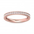 FlyerFit® 14K Pink Gold Micropave Bead Set Wedding Band