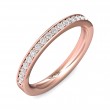 FlyerFit® 14K Pink Gold Micropave Bead Set Wedding Band