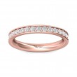 FlyerFit® 14K Pink Gold Micropave Bead Set Wedding Band