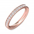 FlyerFit® 14K Pink Gold Micropave Bead Set Wedding Band