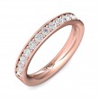 FlyerFit® 14K Pink Gold Micropave Bead Set Wedding Band