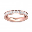 FlyerFit® 18K Pink Gold Micropave Bead Set Wedding Band