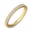 FlyerFit® 14K Yellow Gold Micropave Bead Set Wedding Band