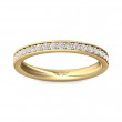 FlyerFit® 18K Yellow Gold Micropave Bead Set Wedding Band