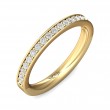 FlyerFit® 18K Yellow Gold Micropave Bead Set Wedding Band