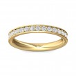 FlyerFit® 14K Yellow Gold Micropave Bead Set Wedding Band