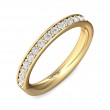 FlyerFit® 14K Yellow Gold Micropave Bead Set Wedding Band