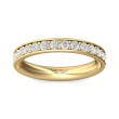 FlyerFit® 14K Yellow Gold Micropave Bead Set Wedding Band