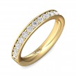 FlyerFit® 14K Yellow Gold Micropave Bead Set Wedding Band