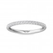 FlyerFit® Platinum Micropave Cutdown Wedding Band