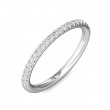 FlyerFit® Platinum Micropave Cutdown Wedding Band