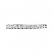 FlyerFit® 18K White Gold Micropave Cutdown Wedding Band