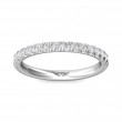 FlyerFit® 18K White Gold Micropave Cutdown Wedding Band