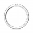 FlyerFit® 18K White Gold Micropave Cutdown Wedding Band