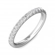 FlyerFit® 18K White Gold Micropave Cutdown Wedding Band