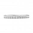 FlyerFit® 18K White Gold Micropave Cutdown Wedding Band