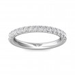 FlyerFit® 18K White Gold Micropave Cutdown Wedding Band