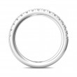 FlyerFit® 18K White Gold Micropave Cutdown Wedding Band