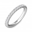 FlyerFit® 18K White Gold Micropave Cutdown Wedding Band