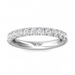 FlyerFit® Platinum Micropave Cutdown Wedding Band