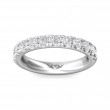 FlyerFit® Platinum Micropave Cutdown Wedding Band