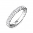 FlyerFit® Platinum Micropave Cutdown Wedding Band