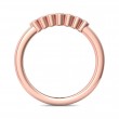 FlyerFit® 14K Pink Gold Channel  Wedding Band