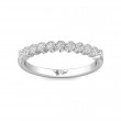 FlyerFit® 18K White Gold Channel  Wedding Band