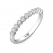 FlyerFit® 18K White Gold Channel  Wedding Band