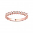 FlyerFit® 18K Pink Gold Channel  Wedding Band