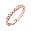 FlyerFit® 18K Pink Gold Channel  Wedding Band