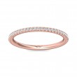 FlyerFit® 14K Pink Gold Micropave Cutdown Wedding Band