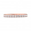 FlyerFit® 14K Pink Gold Micropave Cutdown Wedding Band