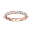 FlyerFit® 14K Pink Gold Micropave Cutdown Wedding Band