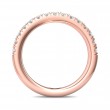 FlyerFit® 14K Pink Gold Micropave Cutdown Wedding Band