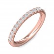 FlyerFit® 14K Pink Gold Micropave Cutdown Wedding Band